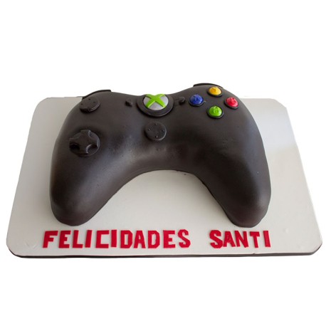 Gameplay, pastel decorado como control para gamer