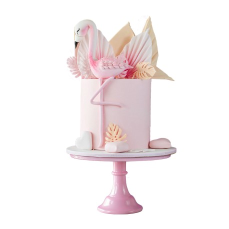 Baby Pink Flamingo, pastel decorado con flamingo rosa pastel