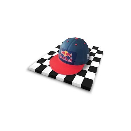 Racing cap cake - Pastel decorado con forma de gorra de carreras