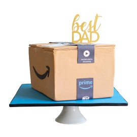 New package cake, pastel caja de amazon para regalar