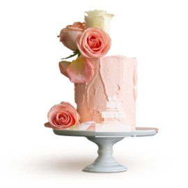 Salmon roses & buttercream, pastel aesthetic decorado con rosas naturales