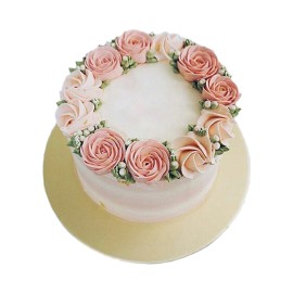 Rose garden mom cake, pastel con flores de merengue