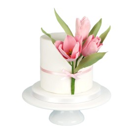 Minimalist Tulip, Pastel con decorado floral