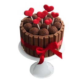 Mini Kit Kat & Truffles cake - Pastel con chocolates Kit Kat y trufas