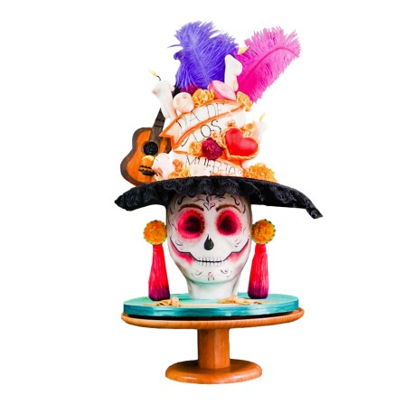 Pastel Catrina para Día de Muertos - Mexican Skull Cake