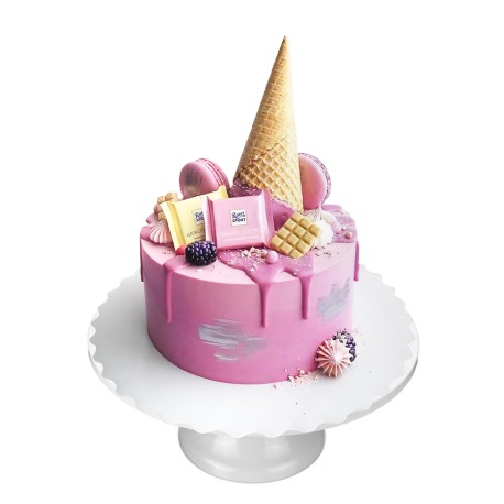 Love Ice cream, Pastel decorado con un cono de helado