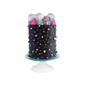 Black & color Cake, pastel negro y colores brillantes