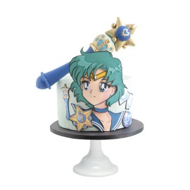 Ami Mizuno, Sailor Mercury, pastel decorado con personaje Sailor Moon