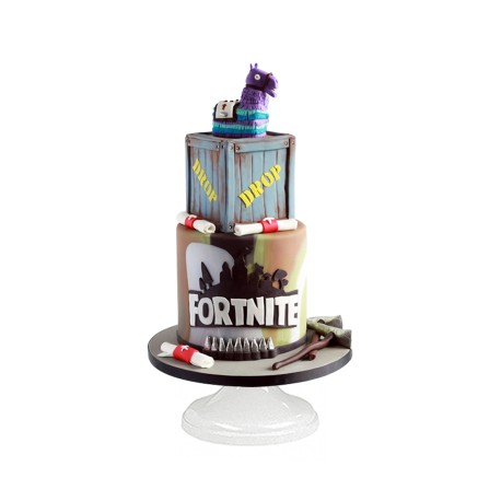 Pastel decorado de Fortnite Loot llama