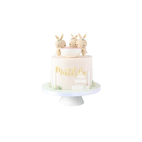 Matilda Bunnies, pastel para cumpleaños con conejitos comestibles