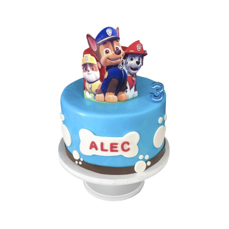 Paw Patrol Friends, pastel para cumpleaños decorado de fondant