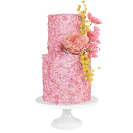 Pink Flowers Pastel decorado con flores rosas -