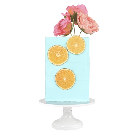 Orange cake - Pastel con decoración de naranjas -