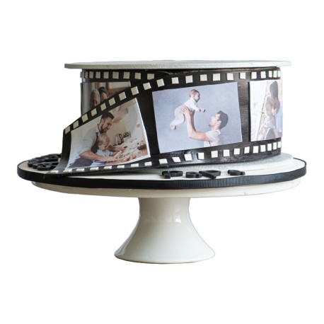 Photo reel cake, pastel decorado con tus fotografías