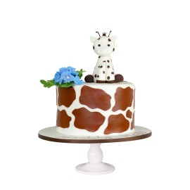 Little Jiraffe - Pastel con figura 3D de jirafa de fondant -