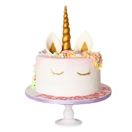 My unicorn cake - Pastel de unicornio con decoración en color dorado -