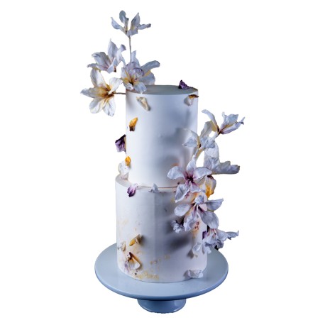 Mother's day flower cake, pastel blanco decorado con flores para el dia de las madres