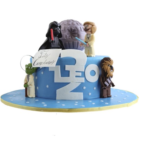 Lego Star Wars, Pastel decorado en fondant de personajes guerra de las galaxias