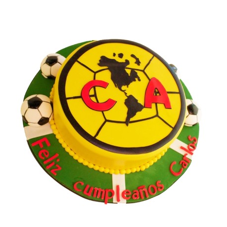 América Fan, pastel con logo de las águilas del américa