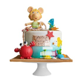 Topo Gigio First Cake, pastel decorado para cumpleaños 1