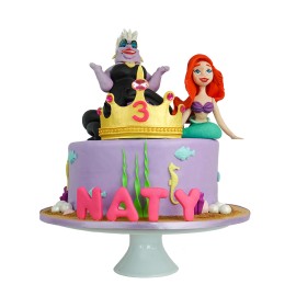 Little Mermaid Cake, pastel decorado con la temática de la sirenita