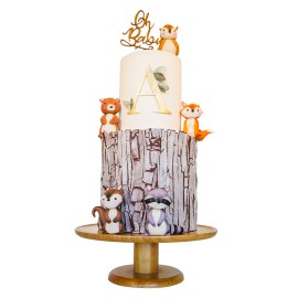 Sweet woodland cake, Pastel del bosque con animalitos