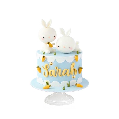 Sarah Bunnies, Pastel con tiernos conejitos y zanahorias