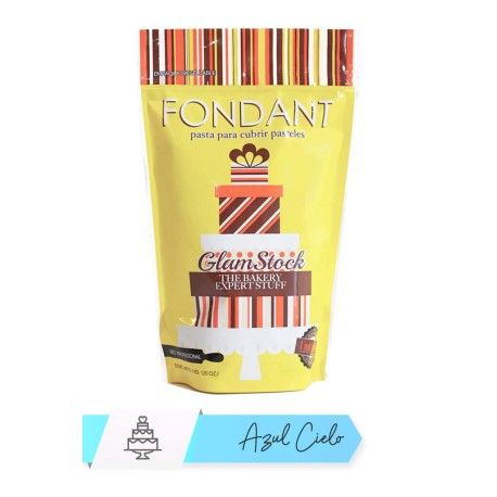 Fondant color Azúl cielo 1 Kg, listo para cubrir pasteles